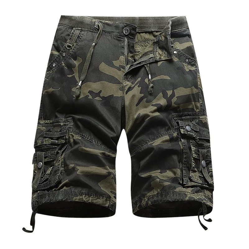 

2021 Men's Wear Workwear Camouflage Multi-Pocket Shorts Summer New Loose Printed Shorts