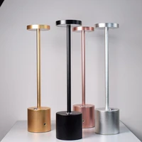 metal table lamp bedroom creative led rechargeable bar table lamp aluminum alloy restaurant decoration light indoor verlichting