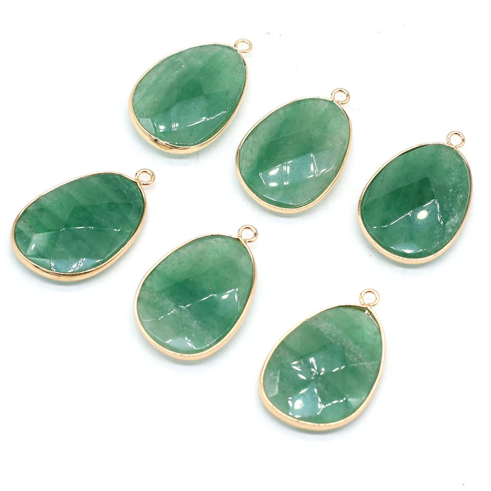 

Natural Stone Green Crystal Pendants Reiki Heal Irregular Faceted Quartzs for Jewelry Making Diy Women Necklace Party Gifts