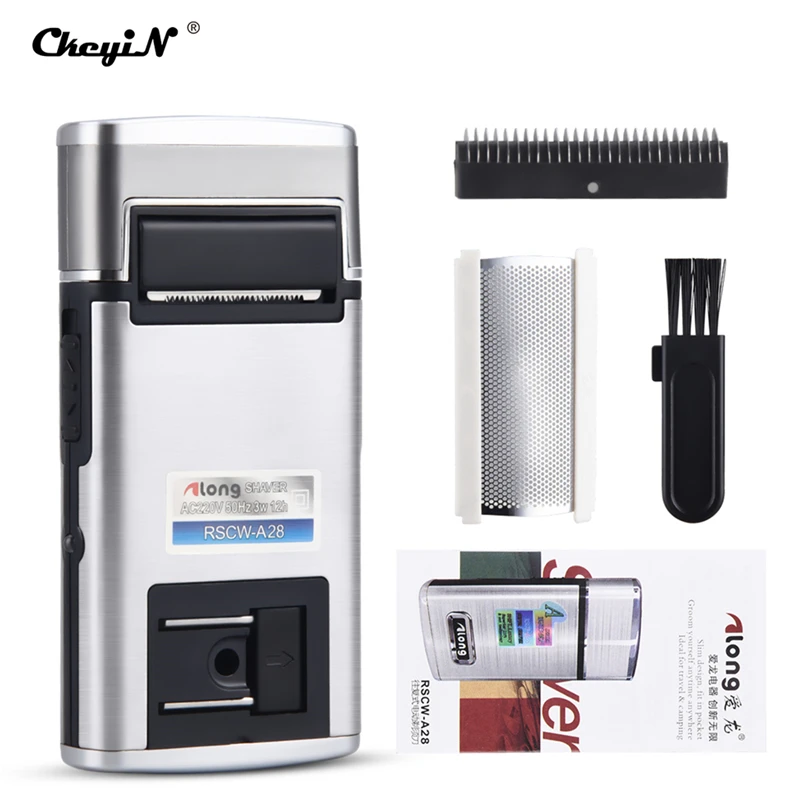 

CkeyiN Electric Reciprocating Shaver Cordless Razor Rechargeable Shaving Sideburn Barber Trimmer Cutter with Cleaning Brush