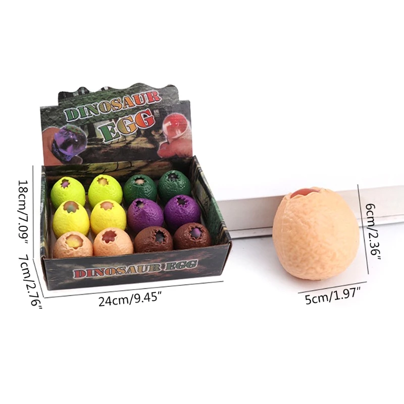 

Sensory Fidget Bounce Out Trick Toy Pinch Dinosaur Egg Interactive Prank Toy Educational Squeeze Ball Anxiety Relief Toy