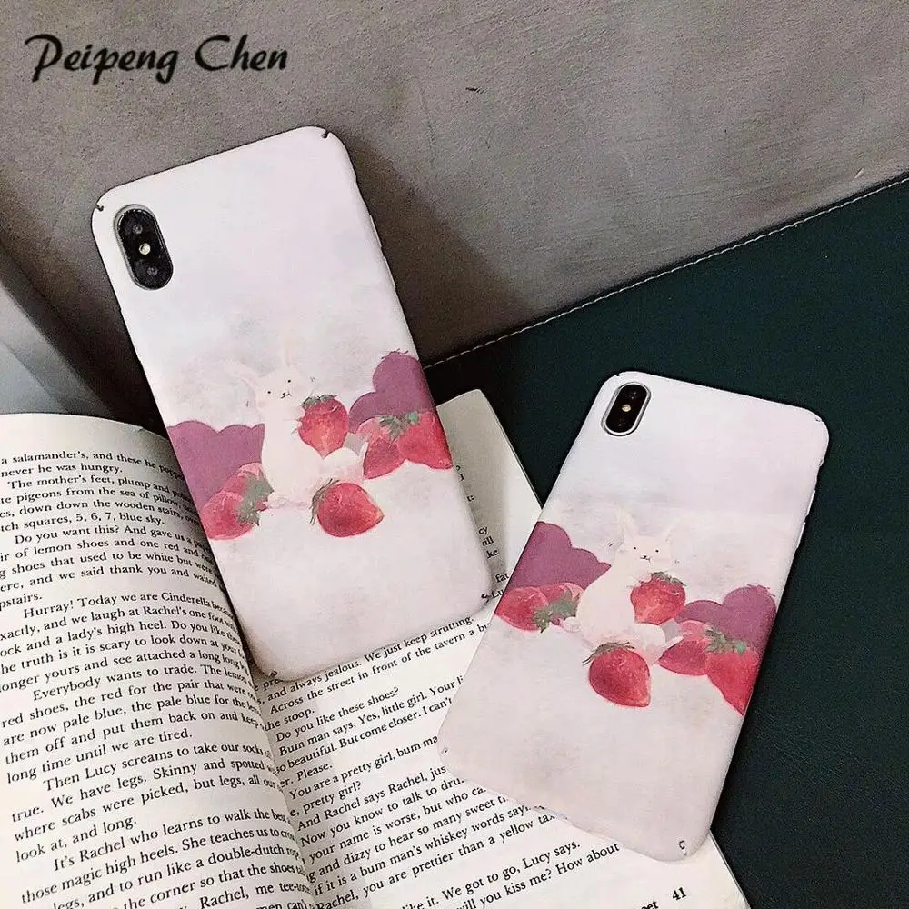 PEIPENG мультяшный чехол для телефона Apple iphone 6 S 7 8 Plus милый ПК Жесткий Чехол X XS MAX XR
