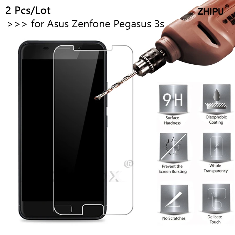 2 шт. 2.5D 0 26 мм 9H Премиум Закаленное стекло для Asus Zenfone Pegasus 3s X00GD защитная
