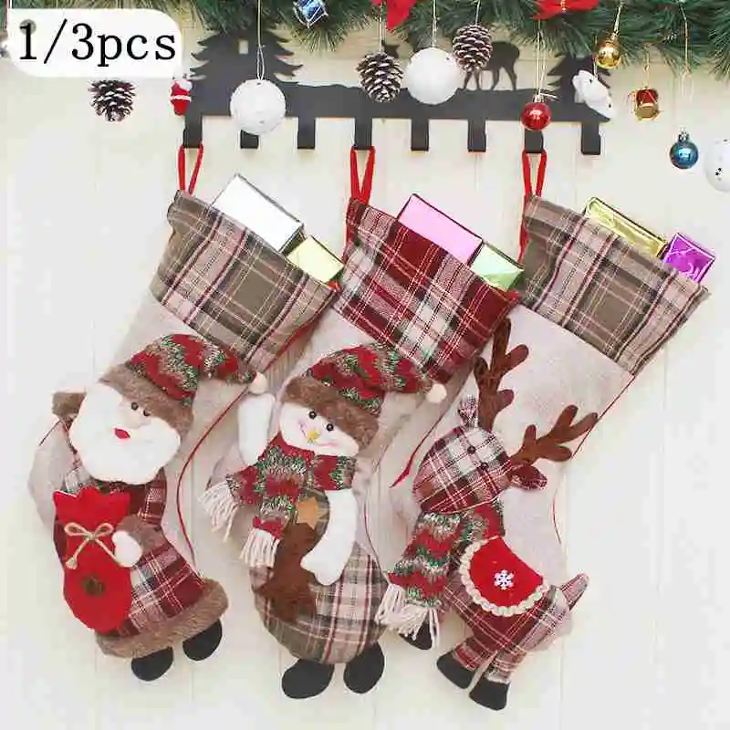 1/3 шт рождественские чулки украшения в виде елки детские подарочные носки с