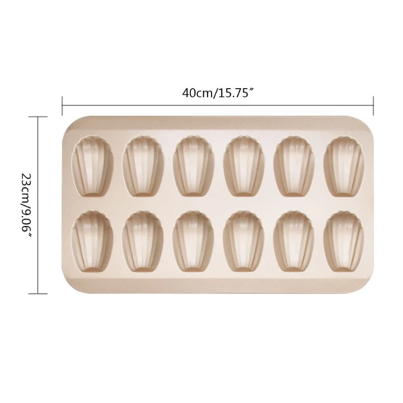 

12 Holes Mini Food Grade Madeleine Carbon Steel Cake Mould Cookie Mold DIY Shell Baking Pan/Tin Tray Mould Kitchen Accessories