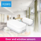 Датчик открытия окон и дверей Aqara MCCGQ11LM Zigbee, беспроводной прибор для умного дома, работает с дистанционным управлением через приложение Mijia Mi Home, блок управления Aqara Hub IOS