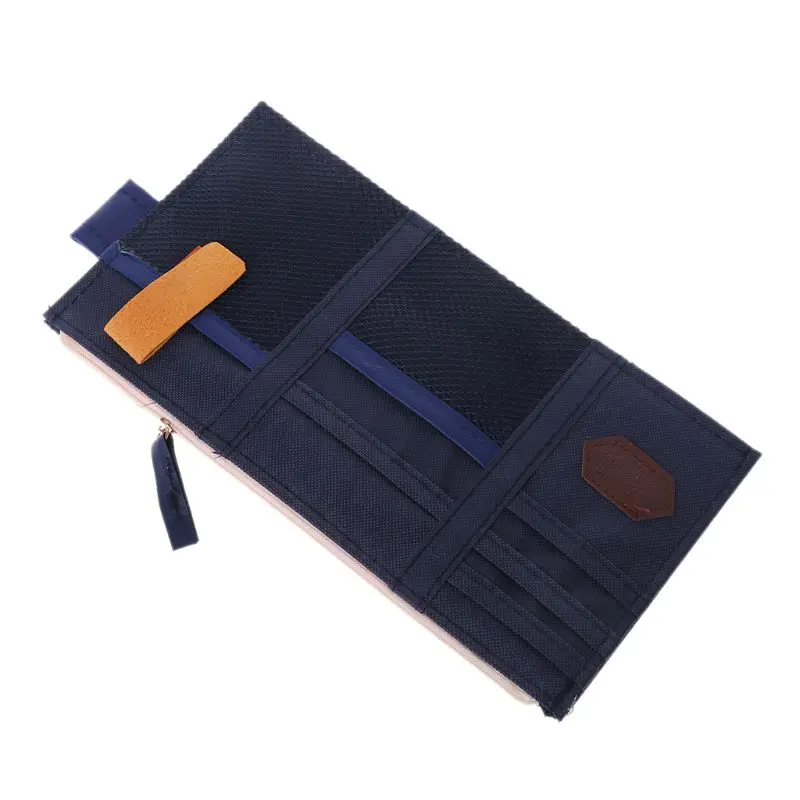 Солнцезащитный козырек с точечным карманом, Сумка для документов, подвесная сумка, держатель для карт в автомобиле, прочная молния, высокое качество, повседневный автомобильный держатель