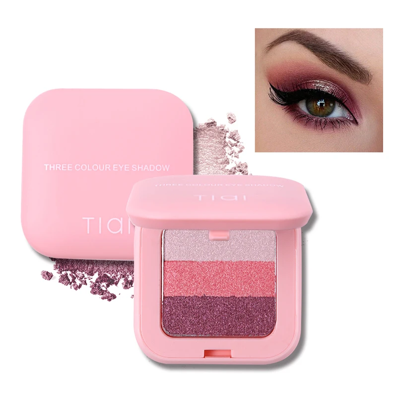 TIAI 3 цвета мини палитра для макияжа глаз земли с шиммером цвет мерцающий блеск