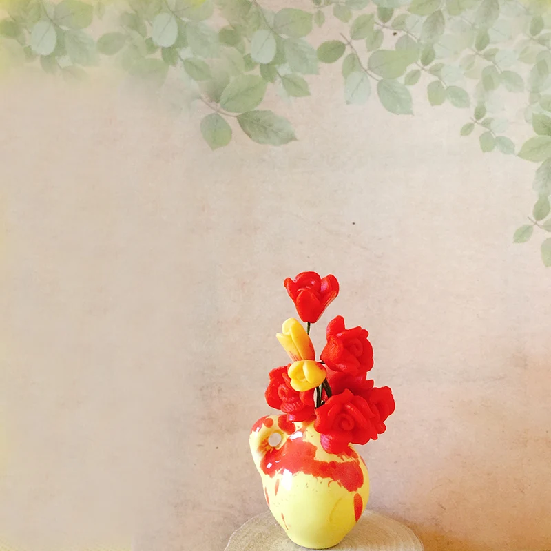 Искусственный цветок/Фарфоровая Кадка/миниатюры/милые растения/Сказочный
