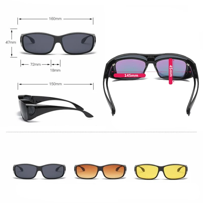 Car driver glasses HD Night Vision Goggles Driving Glasses Women HD Driving Sunglasses Yellow Lens Glasses Driver anti-uv Men