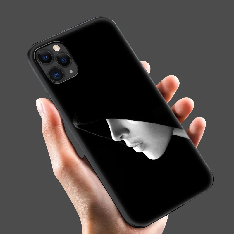 Black tpu case for iphone 5 5s se 6 6s 7 8 plus x 10 case silicon cover for iphone XR XS 11 12 13mini pro MAX SE 2020 Sister Nun