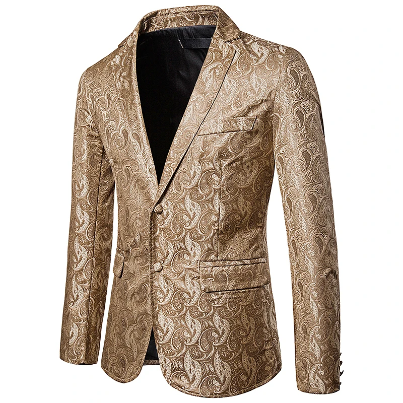Мужские повседневные Костюмы и блейзеры мужские костюмы с цветочной вышивкой