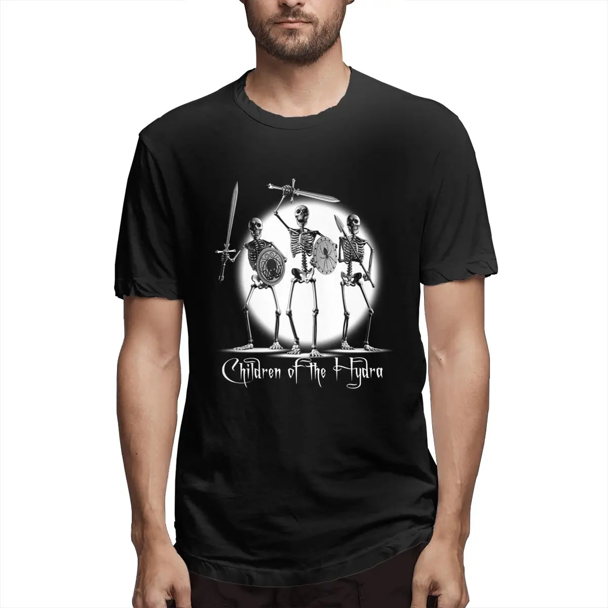 

'Children Of The Hydra' Skeletons (dark)T-Shirts Graphic Tee Men's Short Sleeve T-shirt Funny Tops