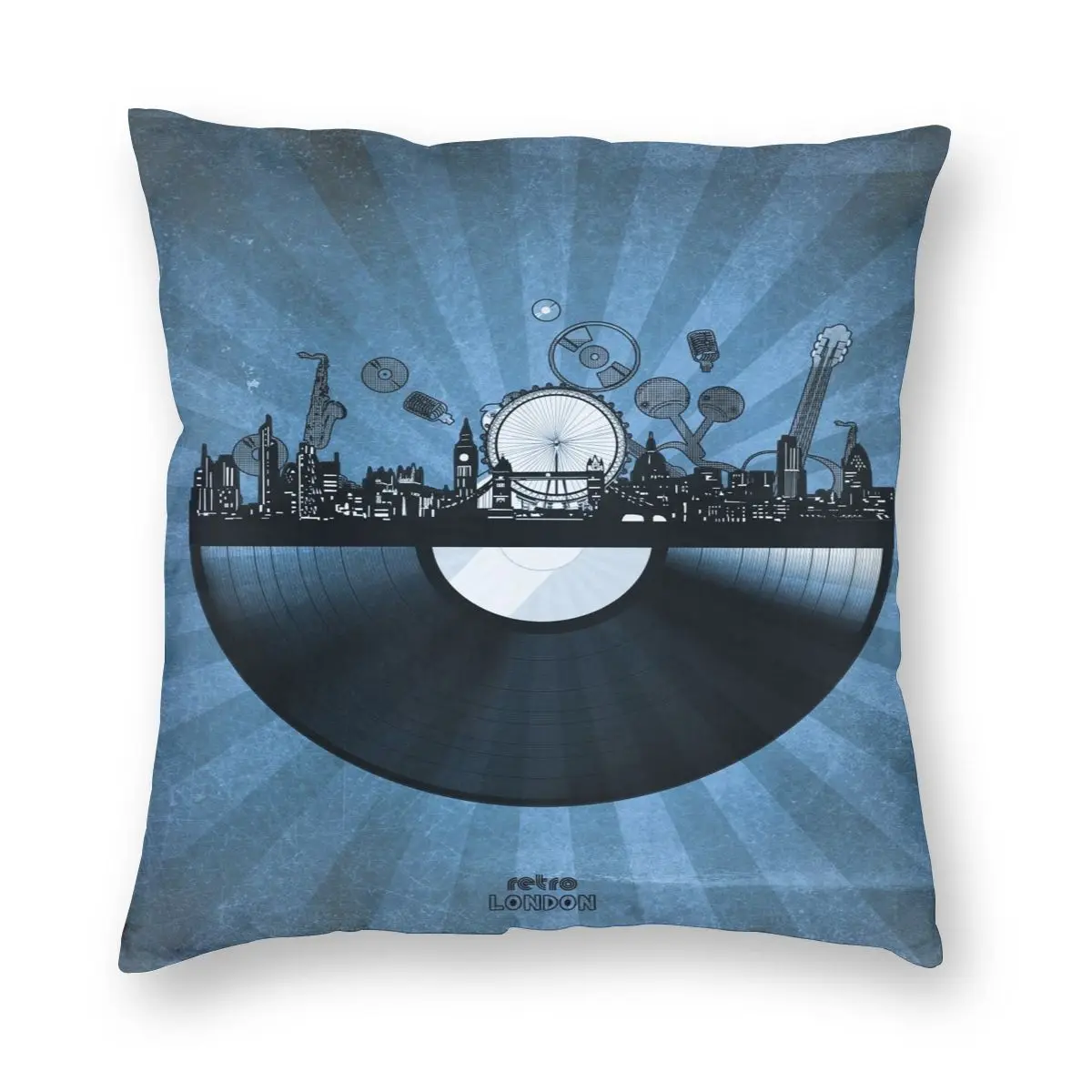 Виниловый чехол для подушки с изображением Лондона|Наволочка| |