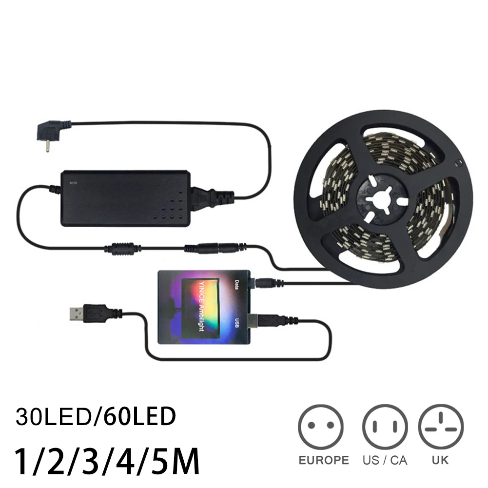 Светодиодная лента для подсветки телевизора компьютера 1/2/3/4/5 м USB