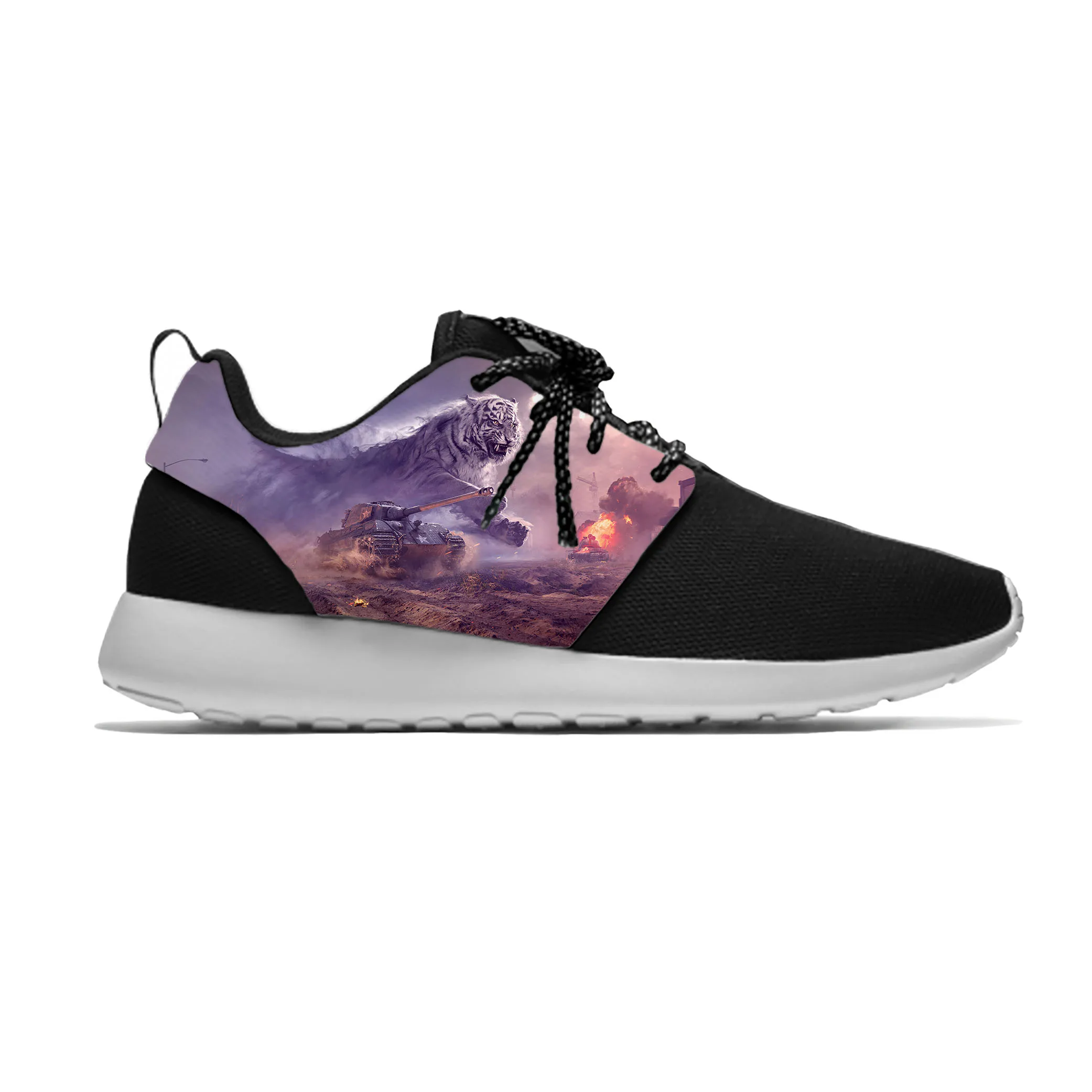 

Anime Cartoon Game World Of Tanks Tank Fashion Sport Running Shoes Casual Breathable Lightweight 3D Print Men Women Sneakers