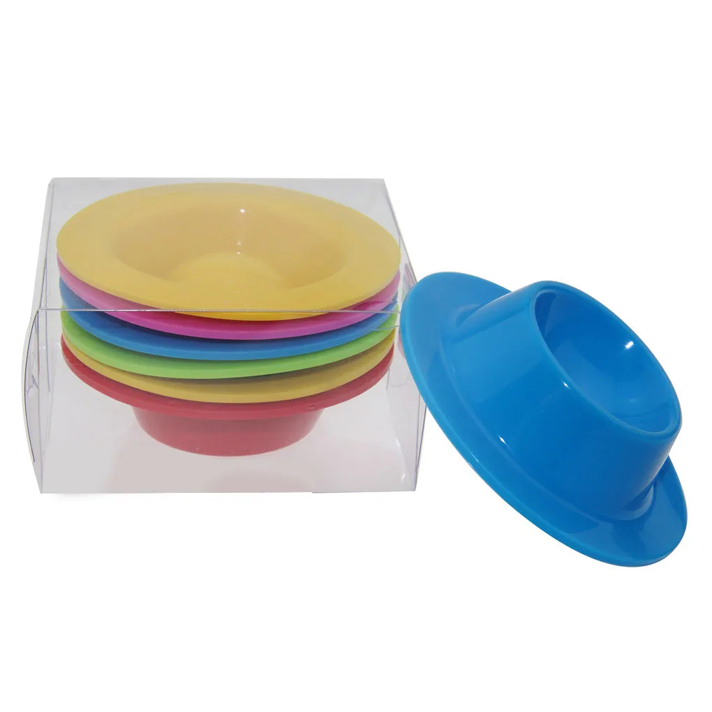 

2021 Useful Design 6pcs Silicone Egg Tool Egg Serving Cup Holders Display Trays Multicolor for Serving Kitchen Egg
