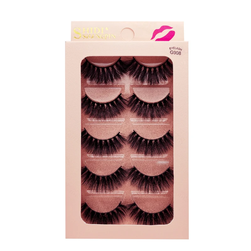G908 YSDO Lashes 5 пар, норковые ресницы, натуральные длинные 3d норковые ресницы ручной работы, накладные ресницы, накладные ресницы для макияжа - Цвет: G908