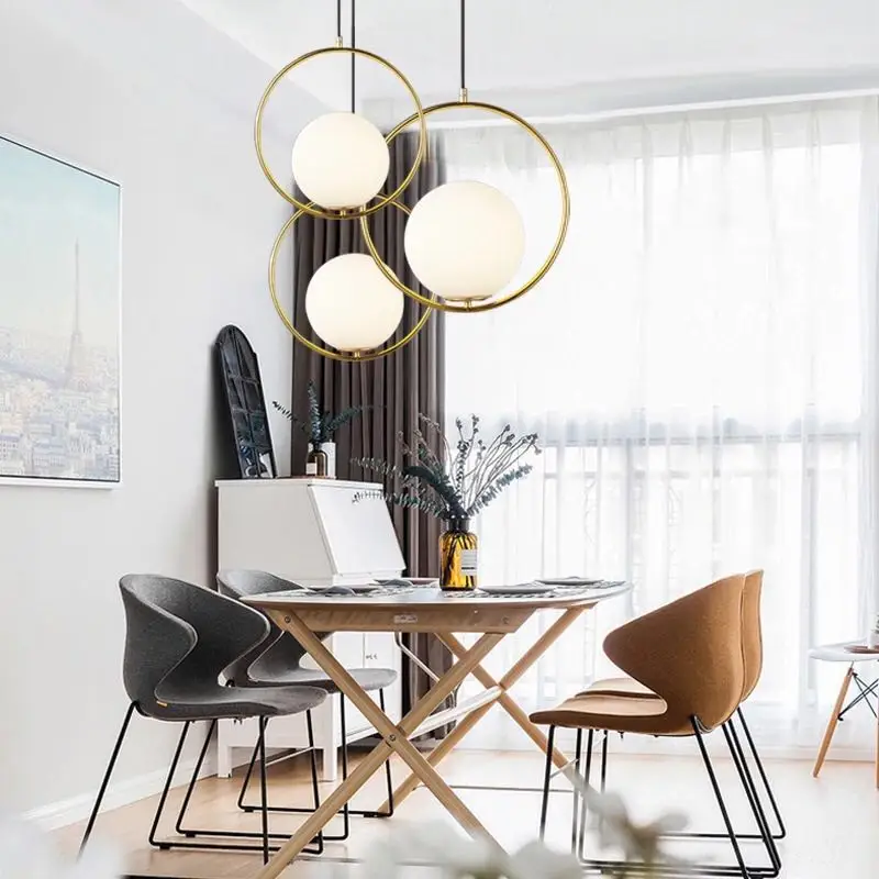 Современный скандинавский промышленный подвесной светильник круглый