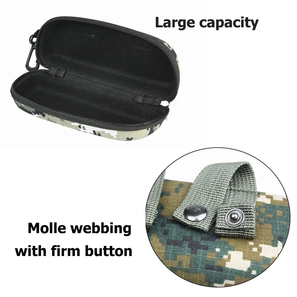 Тактический камуфляжный чехол для солнцезащитных очков на молнии из ЭВА уличный