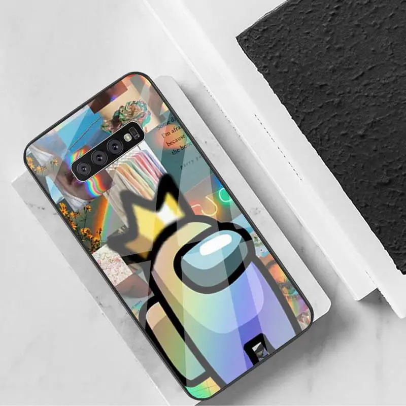 

ZFGHSHYQ Cooking Among Us Phone Case Tempered Glass For Samsung S6 7 8 9 10 20 Plus Ultra Note8 9 10 10pro