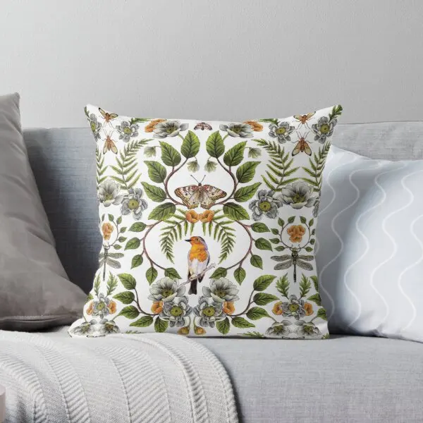 

Spring Reflection FloralBotanical Pat Soft Decorative Throw Pillow Cover Print Pillow Case Cushion Cover Pillows NOT Included