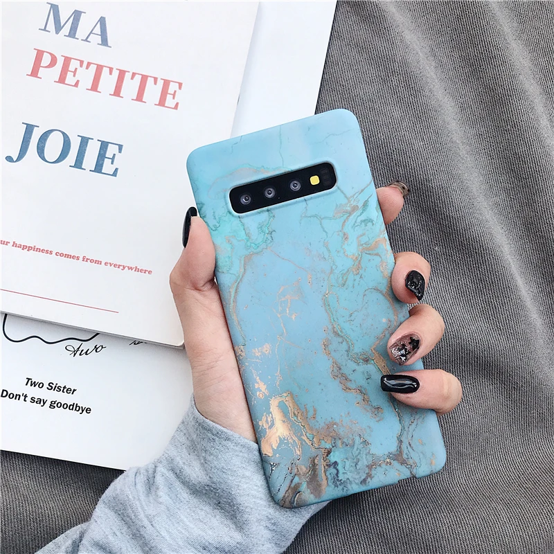 Роскошный жесткий защитный чехол из поликарбоната с мрамором для Samsung Galaxy S10 Lite S8