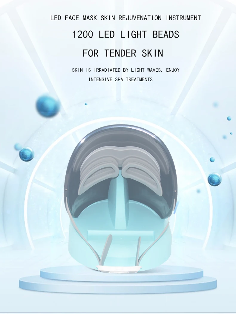 1200 светодиодный ная перезаряжаемая 3 цвета фотонная терапевтическая маска для