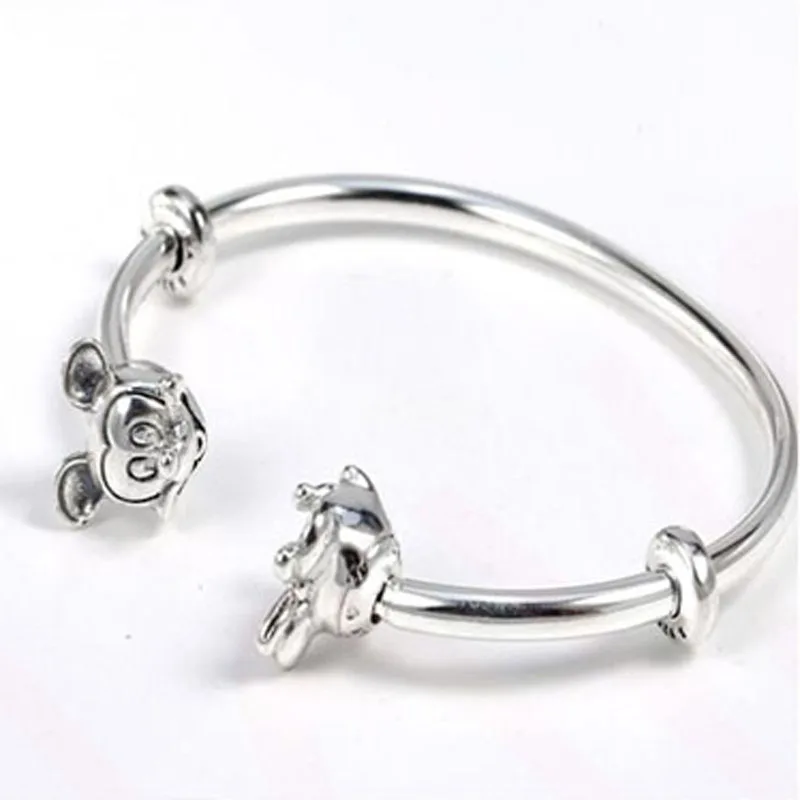 5 925 silver Bracelet Hot DIY Snake Chain Charm Bracelet Female Personality Jewelry For Women Making Free shipping - Окраска металла: 5