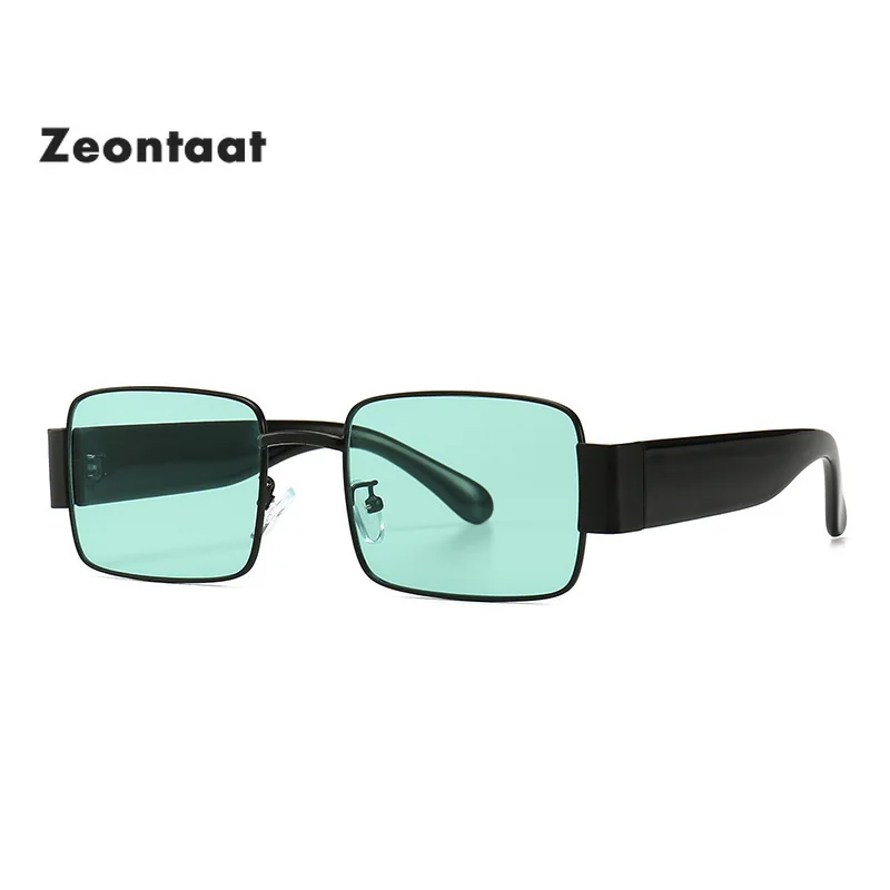 

Zeontaat Brand Design Polarized Sunglasses for Men Driving Fashion Square Black Frame Cool Punk Style Travel Sun Glasses