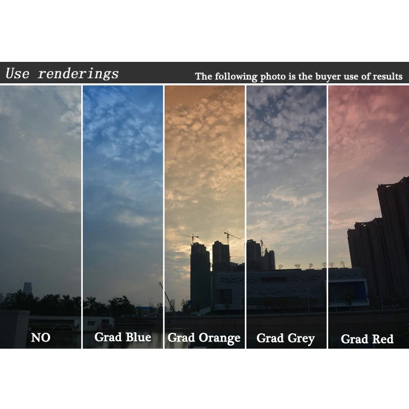 Фильтр для объектива камеры KnightX Grad серый синий красный canon sony nikon аксессуары цвет