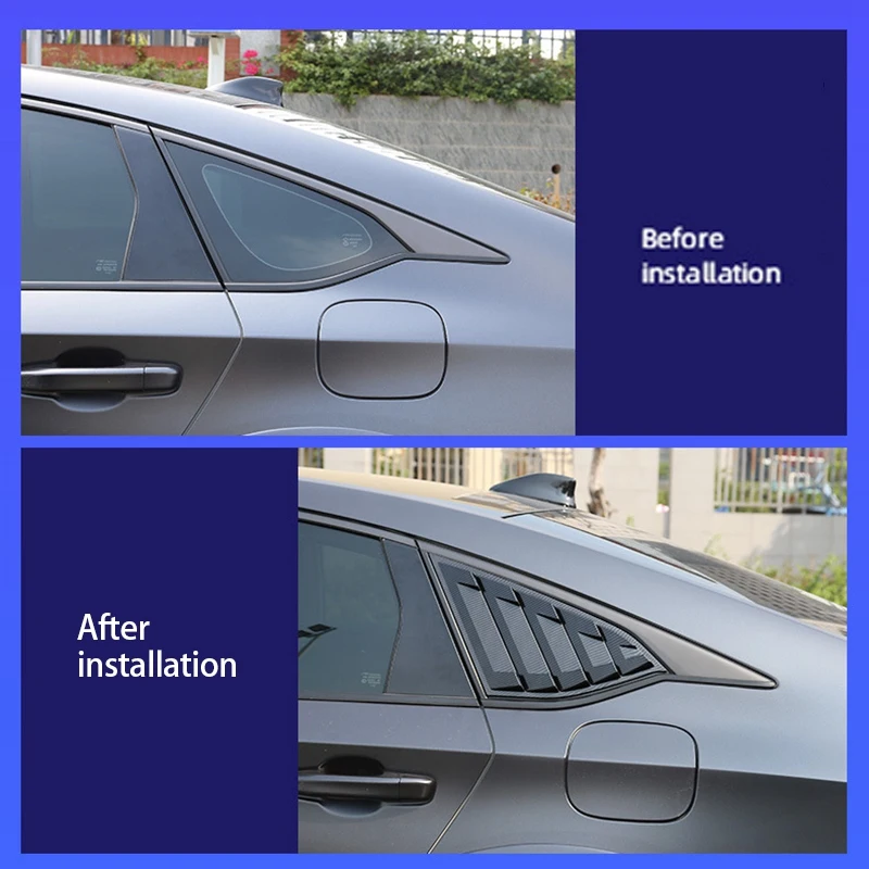 

1Pair Side Vent Window Scoop Louver Trim for 2016 - 2019 Honda Accord ABS