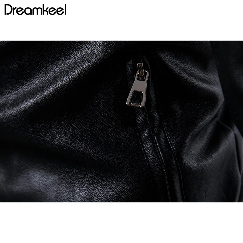 Мужская кожаная куртка с капюшоном черная Повседневная мотоциклетная из