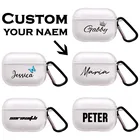 Чехол на заказ для Airpod pro, чехол с брелком, защитный мягкий чехол из ТПУ, индивидуальное имя, DIY для Airpodpro, чехол, персонализированный подарок