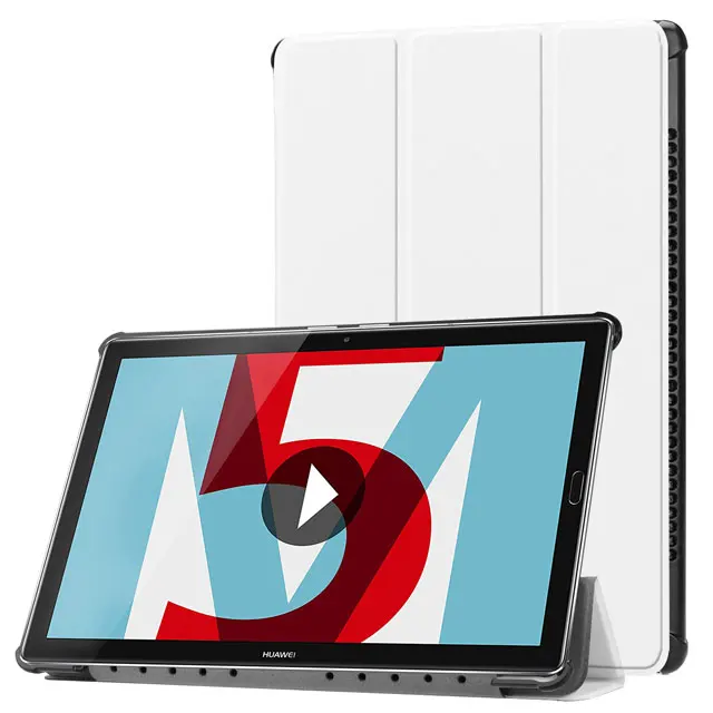 Чехол для huawei MediaPad M5 10,8 с откидной подставкой, умный чехол из искусственной кожи, чехол для huawei Mediapad M5 10 Pro CMR-AL09/W09, чехол для планшета - Цвет: White