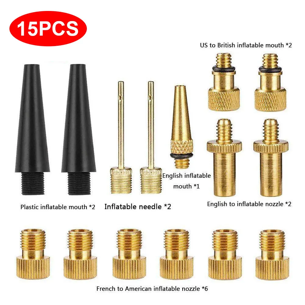 

Copper Inflator Pump Nozzle Kit Presta Schrader Valve Adapter Tube Bicycle Valve Adaptors For Road & MTB & Fixie Bike Tire Pump