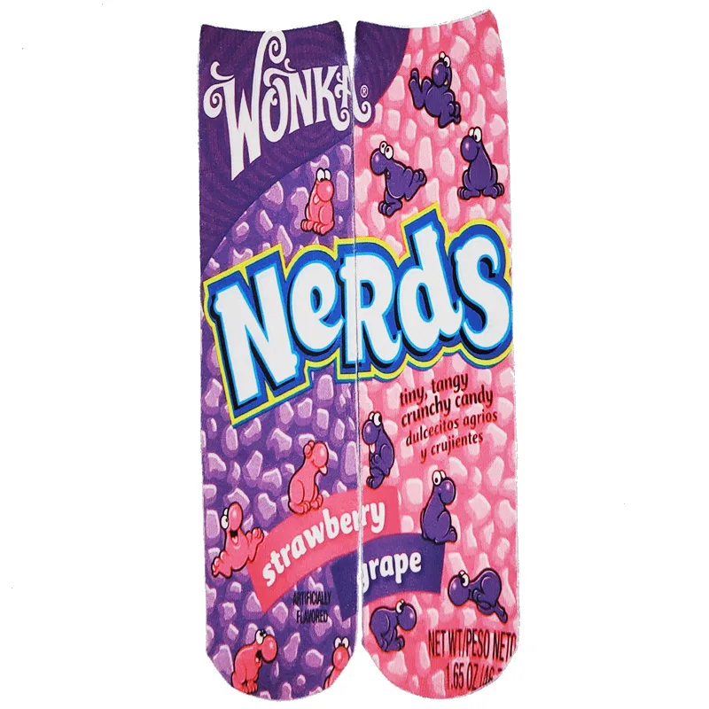 Забавные Женские носочки унисекс хлопковые носки мужские с 3D принтом упаковка