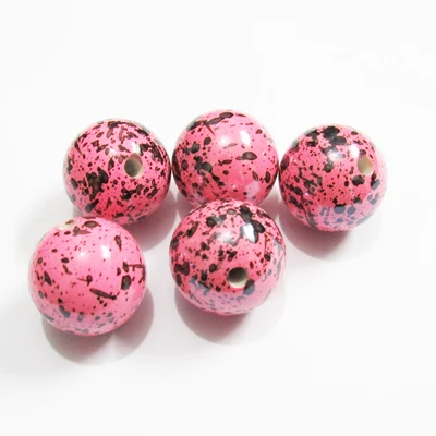 Новейший 20 мм 100 шт./пакет яркий спрей черный бусины/искусственный птица яйцо