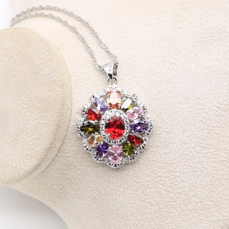 Набор ювелирных изделий из серебра 2021 пробы с кубическим цирконием для женщин