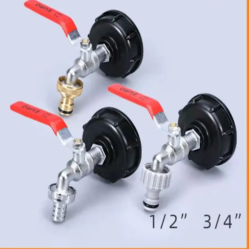 Durable IBC Tank Tap Adapter S60X6 Coarse Thread Valve Fittings Garden connect faucet Alloy Replacement Valve Fitting Connector