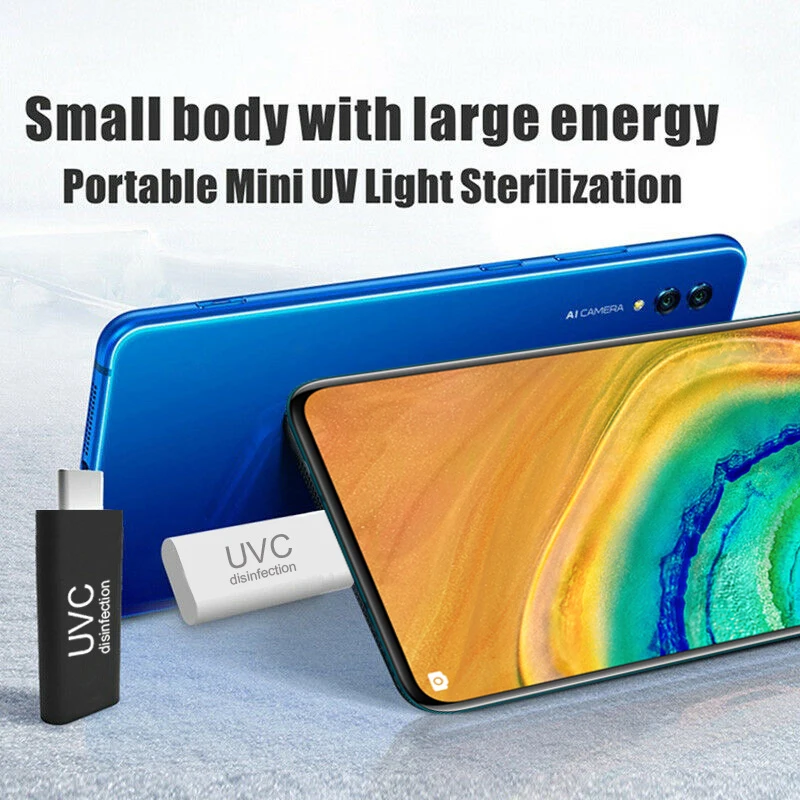 Портативная дезинфекция UVC светодиодная лампа USB интерфейс разъем питания