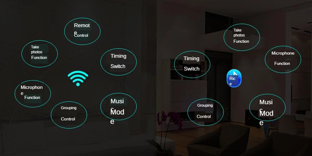 Умный Wi-Fi светильник, RGB пульт дистанционного управления, светодиодный светильник, поддержка Alexa, голосовое управление, дистанционное управление