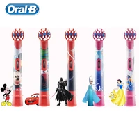oral b children electric toothbrush heads eb10 replacement brush heads cartoon round soft bristle oral care 24 pcs for 3 baby