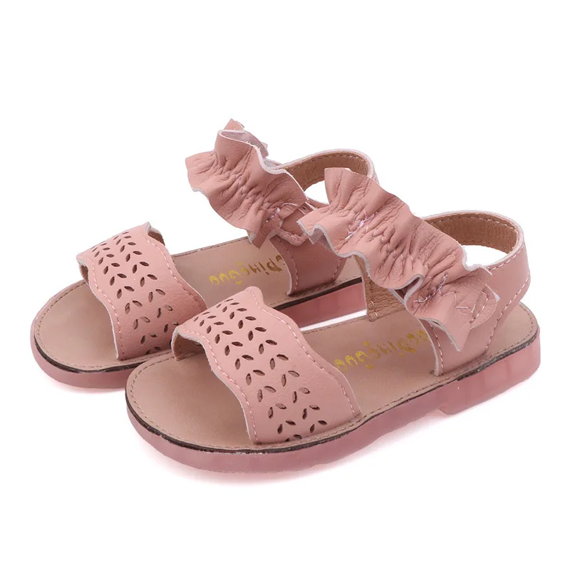 Детские сандалии для девочек летняя детская одежда Женская кожаная обувь милые с