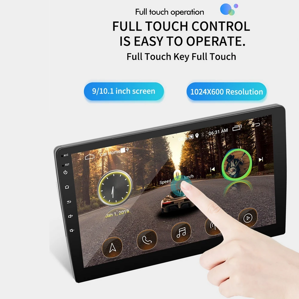9 дюймов двойной шпиндель автомобильный Android плеер 8 1 9090 Wi Fi Bluetooth Камера рулевого