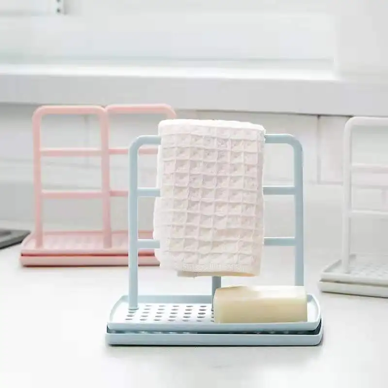 

Kitchen Multifunctional Table Rack Drain Rack Storage Drain sponge storage sink drain and clean rack soap shelf