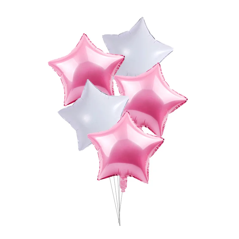 5Pcs 18inch Gold Silver Foil Star Balloon Wedding Balloons Decoration Baby Shower Children's Kids Birthday Party Globos | Дом и сад