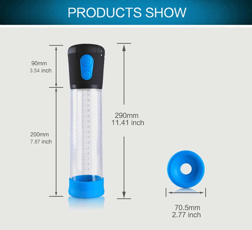 HEBUZHOU Electric Penis Pump Enlargement Automatic Vacuum Suction Extend Sex Toy Exercise Adult Product for Men | Красота и здоровье