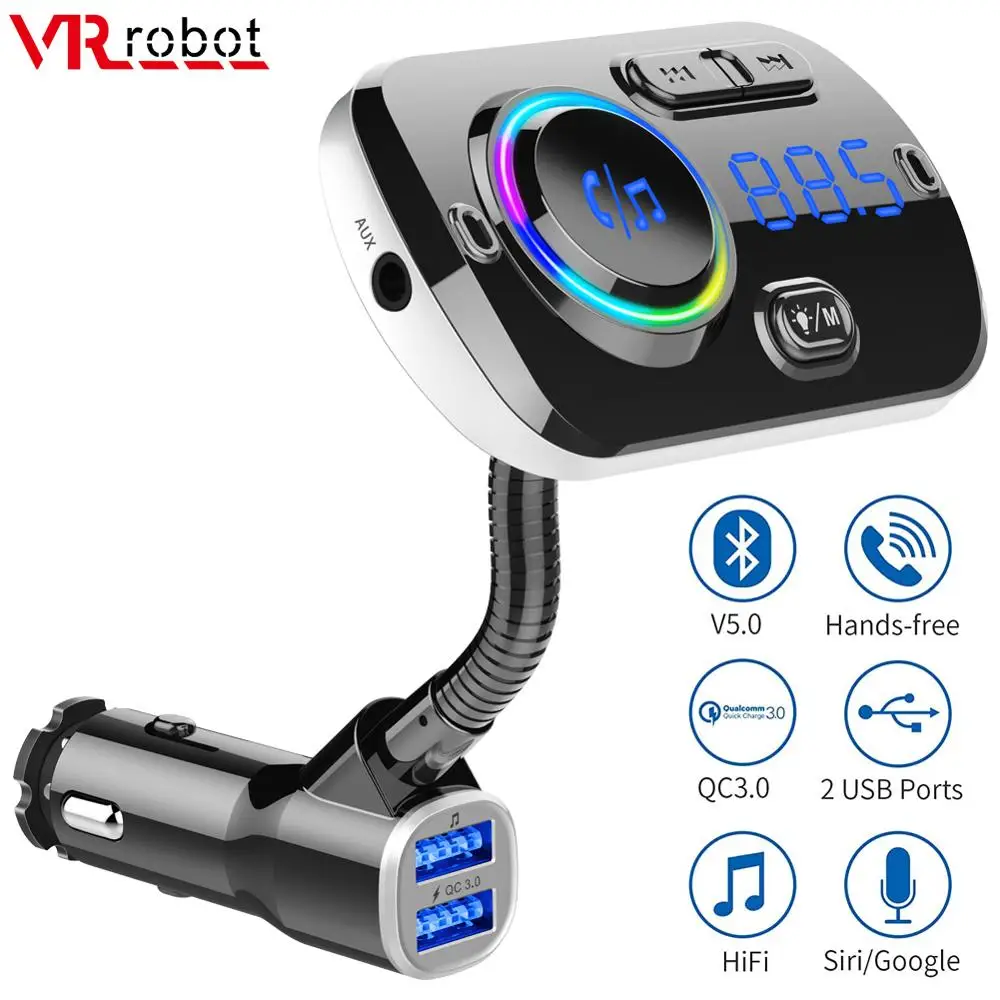 VR robot Bluetooth 5 0 fm передатчик Aux Автомобильный MP3 плеер беспроводной автомобильный