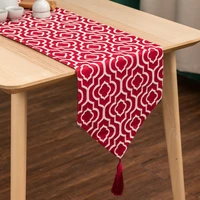 coffee table runner tassels tablecloth for table cotton and hemp wedding decoration table decoration waterproof tablecloth
